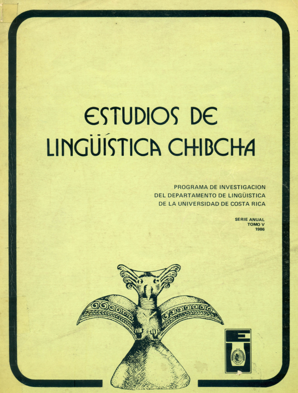 Estudios de linguistica Chibcha 1986, Volumen V